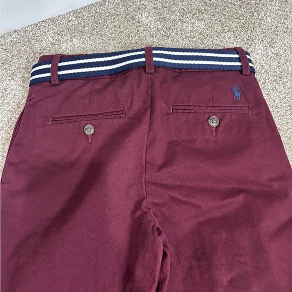 NEW! Polo Ralph Lauren Stretch Straight Fit Chino Pants boy’s Red Maroon Size 8 - Picture 2 of 10
